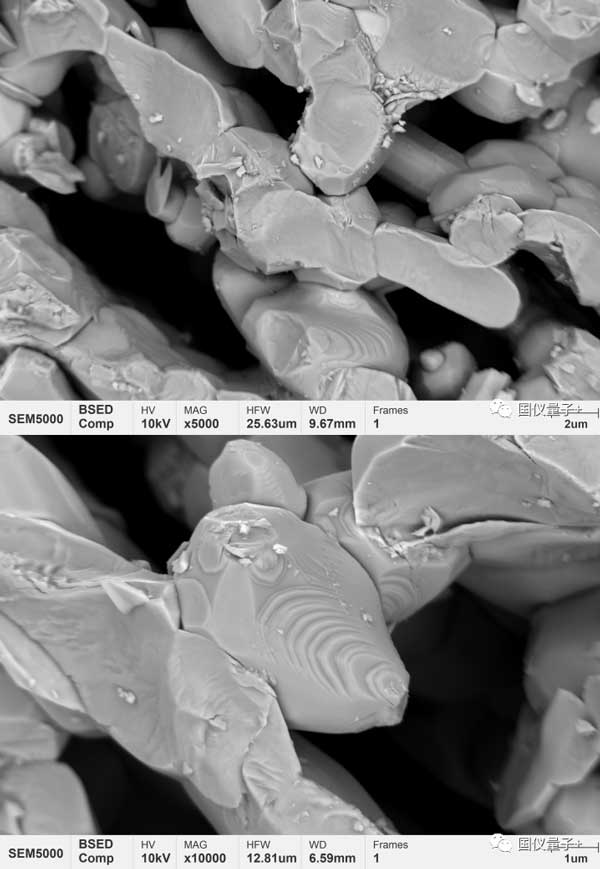 Abbildung 3 Mikroskopische Morphologie von Barium-Strontium-Titanat-Sinterprodukten