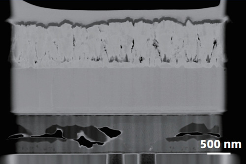 sem image analysis -IC Chip Aluminum Layer, Dark-field Image (STEM-DF)