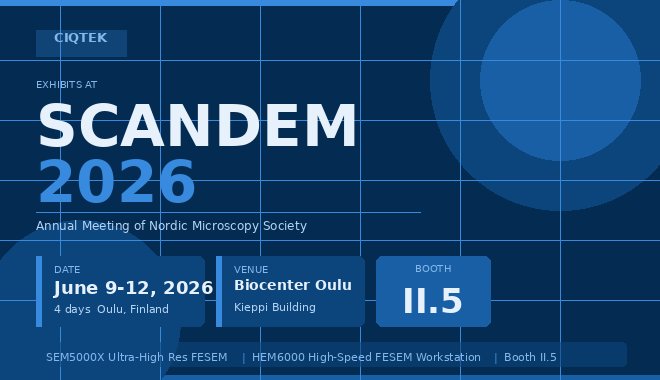 CIQTEK stellt auf der SCANDEM 2026 Jahrestagung der Nordic Microscopy Society aus.